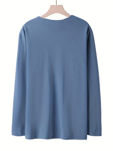 Chemises à manches longues à col rond personnalisées de qualité supérieure avec logo de designer, chemises décontractées en coton uni pour hommes, taille plus, t-shirts noirs du Bangladesh - Product Image 6