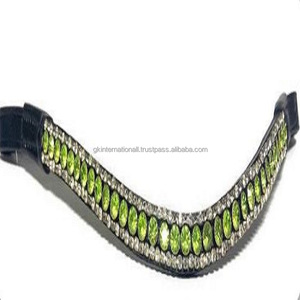 Banda de cuero negro con forma de onda para las cejas, accesorio de tendencia superior, con relleno inglés, multicolor, 3 filas, cristales AB, banda ostentosa para las cejas - Product Image 2