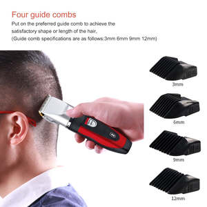 Kit de coupe de cheveux sans fil professionnel silencieux pour hommes, tondeuse à cheveux électrique rechargeable par USB avec lames en acier inoxydable - Product Image 6