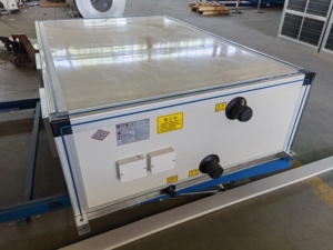 Système HVAC commercial, unité de traitement <span class=keywords><strong>d</strong></span>'air (UTA) montée au plafond, refroidie par <span class=keywords><strong>eau</strong></span>, avec récupération de chaleur - Product Image 6