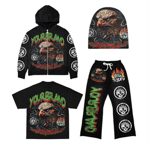 ชุดแทรคสูทลำลองพิมพ์ลายสำหรับผู้ชายไซส์ใหญ่ ODM แบบกำหนดเอง - ผ้าฝ้าย 100% เป็นมิตรกับสิ่งแวดล้อม น้ำหนักเบา - Product Image 6