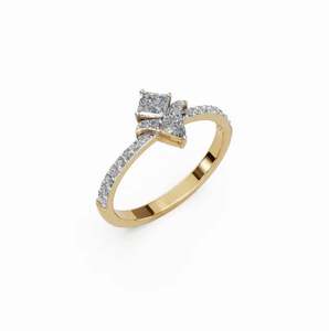 แหวนเพชรเปล่งประกายแหวนทองแหวนแต่งงานเพชรโมอิสเงินแท้สำหรับส่งออกจากอินเดีย - Product Image 5