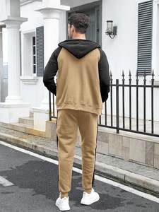 Pantalon de jogging confortable à motif uni pour hommes, pantalon de survêtement à capuche respirant avec logo, décontracté et écologique, grande taille pour l'automne - Product Image 4