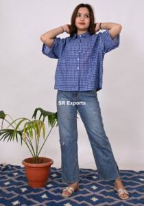 Top de lino y algodón de diseñador para mujer, blusa y camisa de verano, Fabricante Mayorista Jaipur - Product Image 3