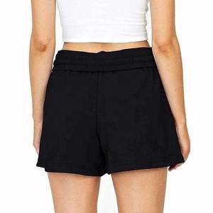 Vente en gros de shorts pour femmes 100% coton 250 GSM Fleece Jogger Shorts respirant avec taille élastique Shorts de gym et de course décontractés - Product Image 4