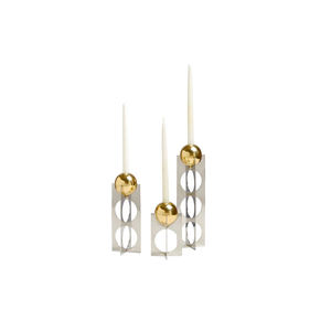 Bougeoir décoratif en métal de haute qualité, design moderne, personnalisable pour la décoration de la maison de mariage ou de Noël en vente - Product Image 1