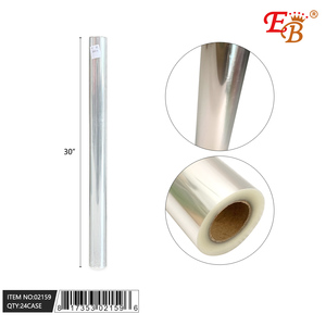 24 pezzi Per cartone 30 \ "x100 \" pellicola trasparente in rotolo di plastica morbida materiale PP Per torte e patatine Per biscotti - Product Image 1