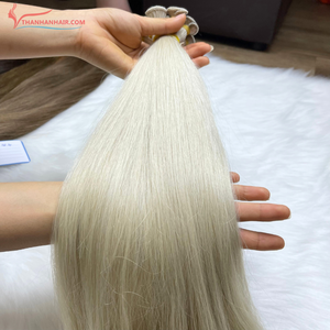 Caliente 100% Virgen Remy Raw cabello humano vietnamita suave Rubio Color doble trama listo para enviar onda Natural ondulada recta - Product Image 3