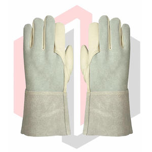 ถุงมือทำงานหนังวัวแท้เกรดพรีเมียม ป้องกันไฟฟ้าสถิต พร้อมปลอกแขนนิรภัย ระบายอากาศได้ดี ทนทานต่อการฉีกขาด ปราศจากซิลิโคน ปรับความยาวได้ - Product Image 1