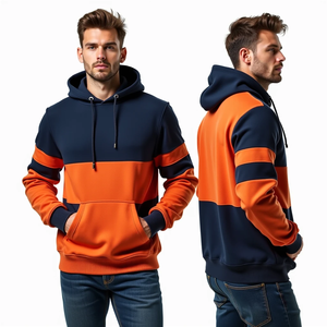 เสื้อฮู้ดโอเวอร์ไซส์แบบกำหนดเองทรงหลวมไหล่ไม่ผูกเชือกสำหรับผู้ชายเสื้อผ้าแนวสตรีทพิมพ์ซับลิเมต - Product Image 1