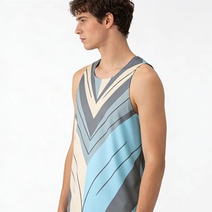 Camiseta Deportiva de Tirantes para Hombre, Sublimada Personalizada, Ajuste Sin Costuras, Superligera, Secado Rápido, Transpirable, para Maratón, Pista, Gimnasio, Fitness, Verano - Product Image 6