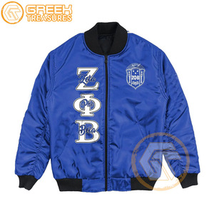เสื้อแจ็กเก็ตทีมโรงเรียน Zeta phi Beta เสื้อแจ็กเก็ตสโมสรผ้าซาตินปักตราและมีตัวอักษรละเอียดกว่ากำหนดเอง - Product Image 1