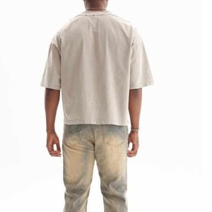 Camiseta de Alta Calidad Estilo Urbano, Lavado Ácido, Corte Holgado, 250 Gramos, 100% Algodón, Impresión de Logotipo Personalizada 2026 - Product Image 2