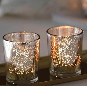 Taza de cristal de fondo grueso rociada popular personalizada de alta calidad con vela perfumada de cera de soja - Product Image 3