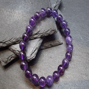 Wholesale Trendy Unisex 6mm-8mm Amethyst <b>Crystal</b> Bead Natural Stone Healing Gemstone Beaded <b>Bracelet</b> - Product Image 2