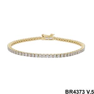 Oro de 14 quilates y pulsera de joyería fina de diamantes reales 3.08CTW Elegante lujo Uso diario Mezcla perfecta de estética y practicidad - Product Image 2