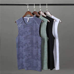 Camiseta sin mangas informal personalizable para hombre, ropa de gimnasio de secado rápido para correr, bordado 3D, Color sólido XL, talla 100% de algodón - Product Image 6