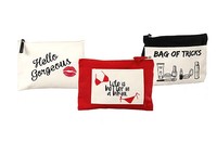 Sac de rangement cosmétique en coton tendance, étanche, pour femmes, avec fermeture éclair résistante et design pratique pour les voyages