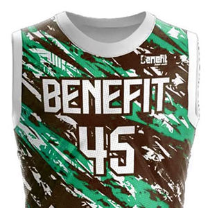 Design personnalisé d'uniformes de basket-ball sans manches de qualité unique Ensemble d'uniformes d'équipe professionnelle de vêtements de sport d'été légers - Product Image 4