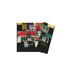Black Polyester Rectangular Geometric Pattern Fashion <b>Scarf</b> - Product Image 1