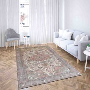 Tapis imprimé avec un médaillon coloré : design marocain, doux, salon, style turc, avec un tapis à poils doux - Product Image 2