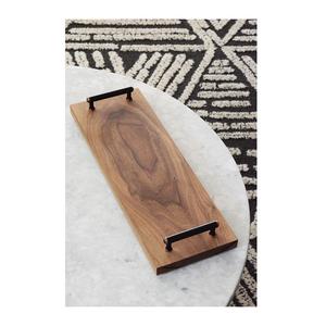 Plateau de service en bois moderne au design minimaliste et élégant, idéal pour une utilisation sophistiquée dans la maison et la cuisine - Product Image 5