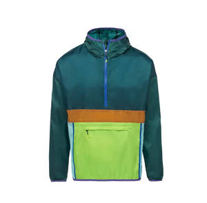 Chaqueta Cortavientos Impermeable con Capucha y Cremallera de Color Personalizable para Hombre, Nueva Moda, Talla Grande, Chaqueta Deportiva para Correr - Product Image 1