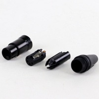 Conjunto de Conectores XLR Macho y Hembra de 4 Pines, Carcasa de Plástico, Par de Conectores Cannon para Cable de Micrófono, Conector de Audio Balanceado para DMX512