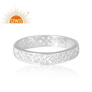 Nuevo diseño, anillo de banda de Plata de Ley 925 para mujer, joyería personalizada para mujer, regalo para ella - Product Image 3
