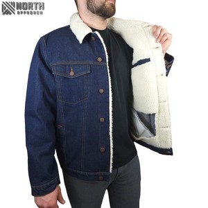 Veste en jean pour homme, personnalisée en usine, vente en gros, haute qualité, coupe-vent, respirante, séchage rapide, personnalisée, noire, devant, hiver - Product Image 4