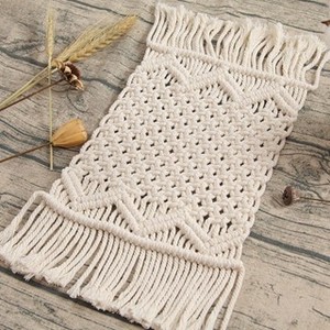 Décoration murale personnalisée en macramé avec cordon en coton pour décoration Boho dans la chambre ou le salon - Product Image 5