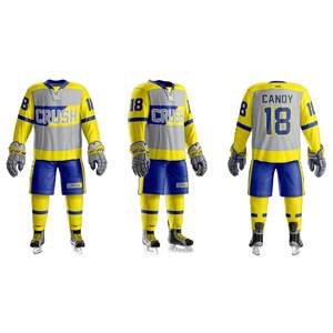 Ropa deportiva personalizada para hombre, uniforme de hockey sobre hielo, diseño de moda con logotipo impreso por sublimación para entrenamiento y nombre de equipo personalizado - Product Image 1