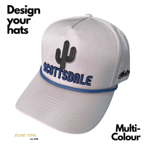 Casquette de golf découpée au laser, fabriquée au Vietnam, imperméable, structurée, 5 panneaux, avec logo brodé personnalisé, en tissu respirant - Product Image 1