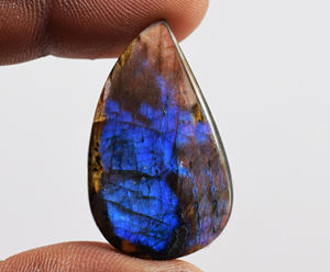 Cabochon en labradorite bleue véritable, taille 35x21x6 mm, pierre chatoyante bleue pour la création de bijoux, pierre précieuse brute, polissage lisse, pierre de guérison - Product Image 2