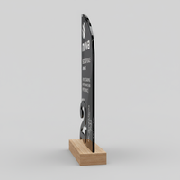 Trophée en acrylique gravé et poli de qualité supérieure, durable, imprimé en typographie, pour compétitions, événements, récompenses, employés, étudiants, Mukesh