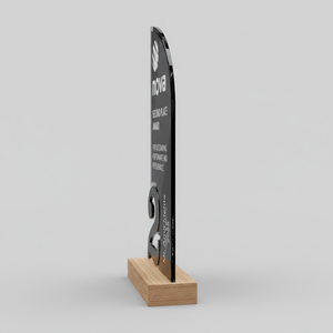 Trophée en acrylique gravé et poli de qualité supérieure, durable, imprimé en typographie, pour les compétitions, les événements, les récompenses, les employés, les étudiants - Product Image 2