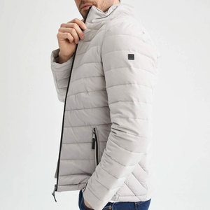 Factory Direct Supply Men's Stand Collar Front Logo Customizable <b>Reversible</b> Windproof Puffer <b>Jacket</b> OEM Service - Product Image 4