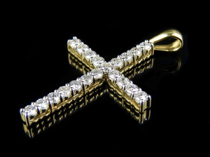 เครื่องประดับจี้ไม้กางเขนสำหรับผู้ชายสไตล์ฮิปฮอปประดับเพชรเม็ดกลมแวววาวขนาดใหญ่แบบกำหนดเอง - Product Image 4