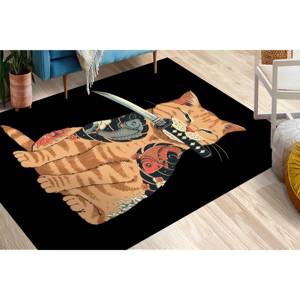 Alfombra de Anime con Diseño de Gato: Arte Manga, Alfombra Antideslizante, Alfombra Suave de Tela No Tejida - Product Image 2