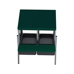 Des Champs MG02-L : <span class=keywords><strong>Abri</strong></span> pour <span class=keywords><strong>poules</strong></span> à double compartiment en acier galvanisé - Product Image 1