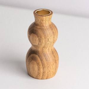 Grand bougeoir moderne en métal en bois fini gris pour la décoration intérieure dessus de table meilleure vente - Product Image 2