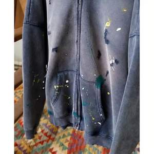 Sudadera con capucha de algodón de alta calidad lavada con ácido de piedra personalizada de muestra - Product Image 6