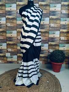 Saree d'échecs noir et blanc élégant Prêt-à-porter pour adultes Mode indienne Lehenga Choli Ladies Fashionable Long Gown Latest Fancy - Product Image 2