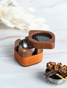 Quemador de Incienso Mabkhara de Madera Ecológico Hecho a Mano con Tapa, Bakhoor Árabe para Decoración del Hogar y Regalos Religiosos - Product Image 2