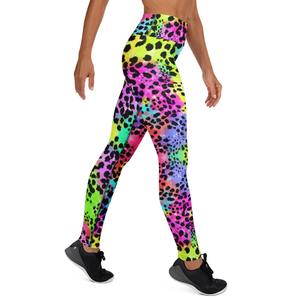 Leggings de yoga pour femmes en gros personnalisés, sublimation, taille haute élastique, sublimation imprimée, séchage rapide, respirant, pantalon de yoga de fitness - Product Image 4