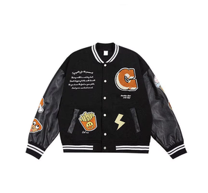 Custom Embroidered Logos Varsity Baseball <b>Jackets</b> Men's <b>Jackets</b> Usa Chilli <b>Patches</b> Letterman <b>Jackets</b> - Product Image 6