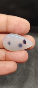 Cabochon en agate blanche naturelle du Montana pour bijoux de haute qualité - Product Image 5