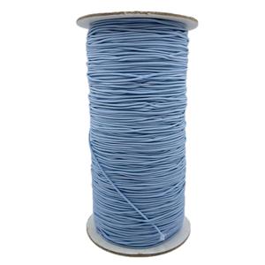 Corde élastique en polyester tressée bleu clair personnalisée de 1.2mm pour sacs vêtements chaussures textiles pour la maison - Product Image 1