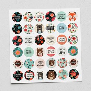 ฉลากสติกเกอร์กระดาษสี่เหลี่ยมแบบมีกาวในตัวสำหรับขวดเครื่องสำอางและขวดโหลเทียน-ตกแต่งและรีไซเคิลได้ - Product Image 4