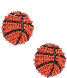 Triple <b>Football</b> Link Dangle <b>Earrings</b> Beaded <b>Football</b> <b>Earrings</b> Gameday <b>Football</b> Teardrop Bead Stud <b>Earrings</b> - Product Image 5